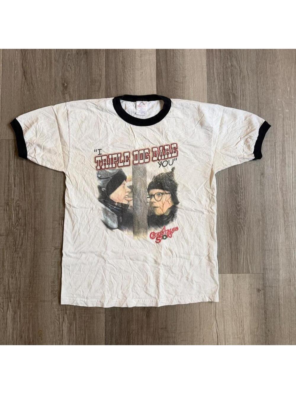 Vintage 90s "I Triple Dog Dare You" graphic tee, size L #90s